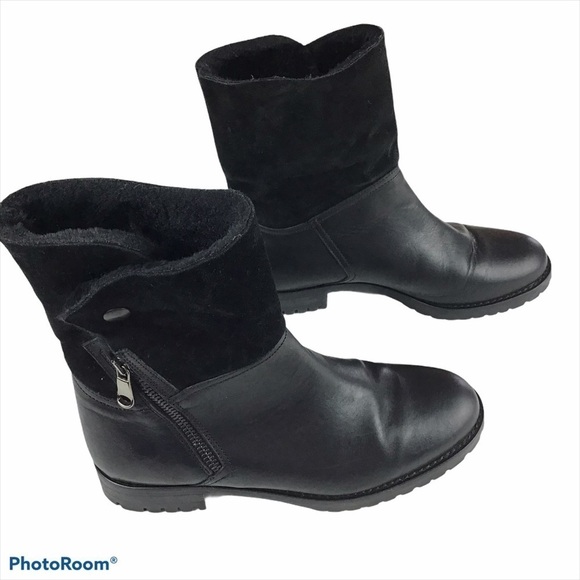 Fabianelli Women's Leather and Suede Lined Black Boots - Picture 1 of 8